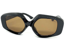 Exaggerated Vintage Retro Style SUNGLASSES Large Black Frame 1220