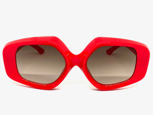 Exaggerated Vintage Retro Style SUNGLASSES Large Red Frame 1220
