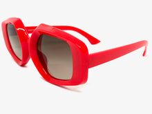 Exaggerated Vintage Retro Style SUNGLASSES Large Red Frame 1220