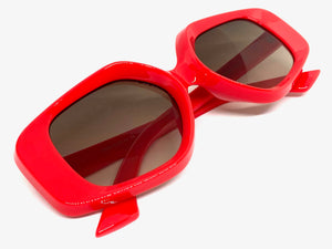 Exaggerated Vintage Retro Style SUNGLASSES Large Red Frame 1220