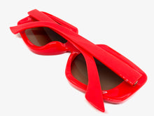 Exaggerated Vintage Retro Style SUNGLASSES Large Red Frame 1220