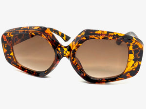 Exaggerated Vintage Retro Style SUNGLASSES Large Tortoise Frame 1220