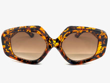 Exaggerated Vintage Retro Style SUNGLASSES Large Tortoise Frame 1220