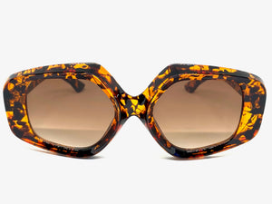 Exaggerated Vintage Retro Style SUNGLASSES Large Tortoise Frame 1220