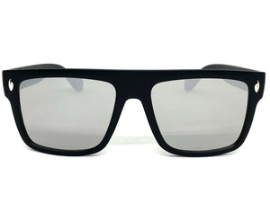 Classic Vintage Retro Style SUNGLASSES Large Square Black Frame 6038