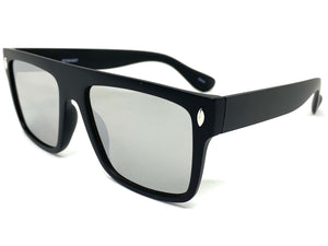 Classic Vintage Retro Style SUNGLASSES Large Square Black Frame 6038