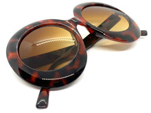 Oversized Exaggerated Vintage Retro Style SUNGLASSES Round Tortoise Frame 1296