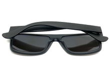 Classic Vintage Retro Style SUNGLASSES Large Square Black Frame 6038