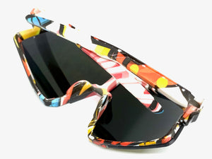 Kids Boys Retro Sporty Baseball Cycling Wrap Around Style SUNGLASSES Ages 6-12