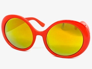Exaggerated Vintage Retro Style SUNGLASSES Funky Round Orange Frame 4748