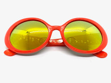 Exaggerated Vintage Retro Style SUNGLASSES Funky Round Orange Frame 4748