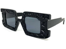 Oversized Exaggerated Vintage Retro Style SUNGLASSES Large Square Black Frame 1318