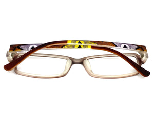 Classy Contemporary Modern Style Clear Lens EYEGLASSES Brown Fashion Frame 1312