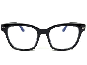 Classic Vintage Retro Style Clear Lens Blue Light Block Computer EYEGLASSES Black Frame 4009