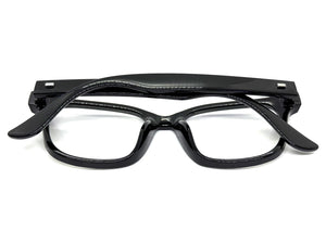Classic Vintage Retro Style Clear Lens Blue Light Block Computer EYEGLASSES Black Frame 4009