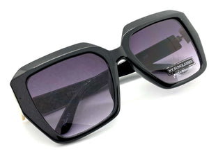 Classic Elegant Vintage Retro Style SUNGLASSES Square Black Frame 2660