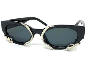 Classy Elegant Modern Retro Style SUNGLASSES Black Frame 1185