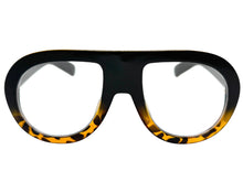 Oversized Classic Vintage Retro Style Clear Lens EYEGLASSES Large Round Black & Tortoise Frame TR90