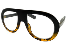 Oversized Classic Vintage Retro Style Clear Lens EYEGLASSES Large Round Black & Tortoise Frame TR90