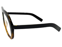 Oversized Classic Vintage Retro Style Clear Lens EYEGLASSES Large Round Black & Tortoise Frame TR90