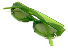 Classy Elegant Modern Retro Style SUNGLASSES Green Frame 1185