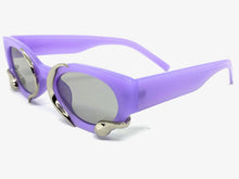 Classy Elegant Modern Retro Style SUNGLASSES Purple Frame 1185