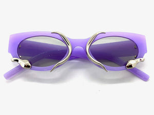 Classy Elegant Modern Retro Style SUNGLASSES Purple Frame 1185