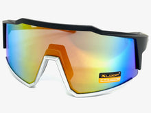 Oversized Retro Sporty Wrap Around Style SUNGLASSES Large Black Frame 3653