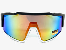 Oversized Retro Sporty Wrap Around Style SUNGLASSES Large Black Frame 3653