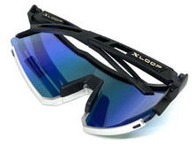 Oversized Retro Sporty Wrap Around Style SUNGLASSES Large Black Frame 3653