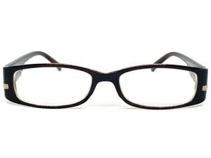 Classy Contemporary Modern Style Clear Lens EYEGLASSES Brown Fashion Frame 4047