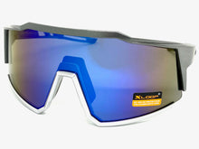 Oversized Retro Sporty Wrap Around Style SUNGLASSES Large Gray Frame 3653