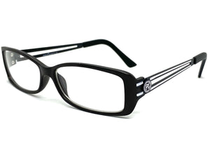 Classy Contemporary Modern Style Clear Lens EYEGLASSES Black Fashion Frame 4041