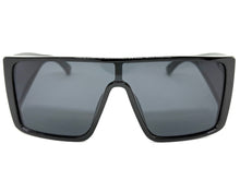 Futuristic Modern Rerto Blinder Shield Style SUNGLASSES Black Frame 6513