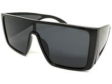Futuristic Modern Rerto Blinder Shield Style SUNGLASSES Black Frame 6513