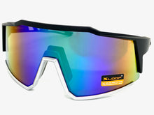 Oversized Retro Sporty Wrap Around Style SUNGLASSES Large Black Frame 3653