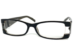 Classy Contemporary Modern Style Clear Lens EYEGLASSES Black Fashion Frame 1441