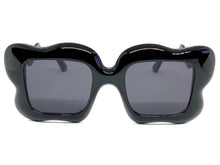 Oversized Exaggerated Vintage Retro Style SUNGLASSES Funky Black Frame 80559