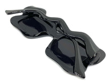 Oversized Exaggerated Vintage Retro Style SUNGLASSES Funky Black Frame 80559