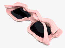 Oversized Exaggerated Vintage Retro Style SUNGLASSES Funky Pink Frame 80559