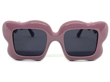 Oversized Exaggerated Vintage Retro Style SUNGLASSES Funky Purple Frame 80559