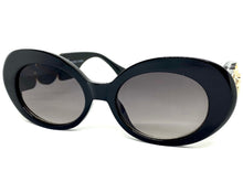 Oversized Vintage Retro Style SUNGLASSES Large Thick Black Oval Frame 4380