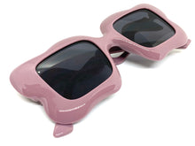 Oversized Exaggerated Vintage Retro Style SUNGLASSES Funky Purple Frame 80559