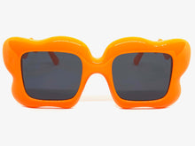 Oversized Exaggerated Vintage Retro Style SUNGLASSES Funky Orange Frame 80559