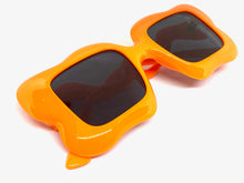 Oversized Exaggerated Vintage Retro Style SUNGLASSES Funky Orange Frame 80559
