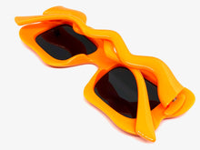 Oversized Exaggerated Vintage Retro Style SUNGLASSES Funky Orange Frame 80559