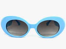 Oversized Vintage Retro Style SUNGLASSES Large Thick Baby Blue Oval Frame 4380