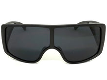 Futuristic Modern Rerto Blinder Shield Style SUNGLASSES Black Frame 6360