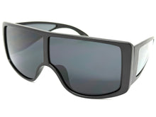 Futuristic Modern Rerto Blinder Shield Style SUNGLASSES Black Frame 6360