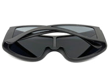 Futuristic Modern Rerto Blinder Shield Style SUNGLASSES Black Frame 6360